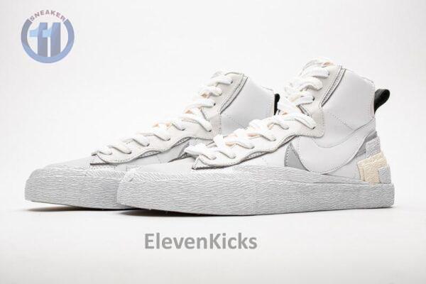BV0072-100 Sacai x Nike Blazer Mid White Grey - Image 2