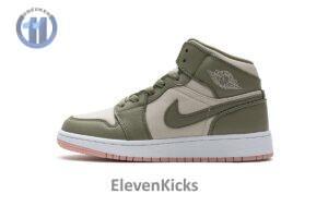 555112-225 Air Jordan 1 Mid GS Trooper Bleached Coral