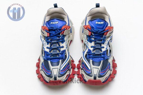 570391 W2GN2 8570 Blenciaga Track 2 Sneaker Beige Blue - Image 4
