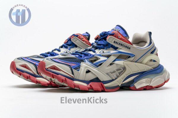 570391 W2GN2 8570 Blenciaga Track 2 Sneaker Beige Blue - Image 6