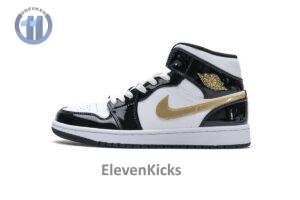 852542-007 Air Jordan 1 Mid Gold Patent Leather