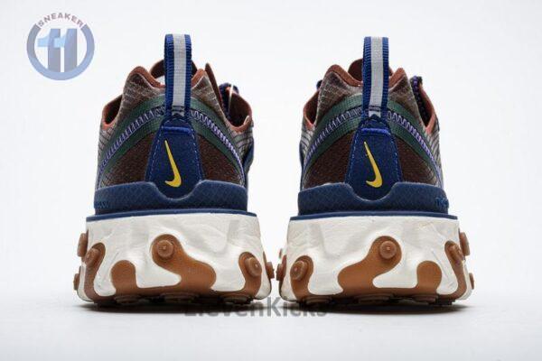 Nike React Element 87 MossBlackDeep Royal Blue AO1090-200 - Image 4