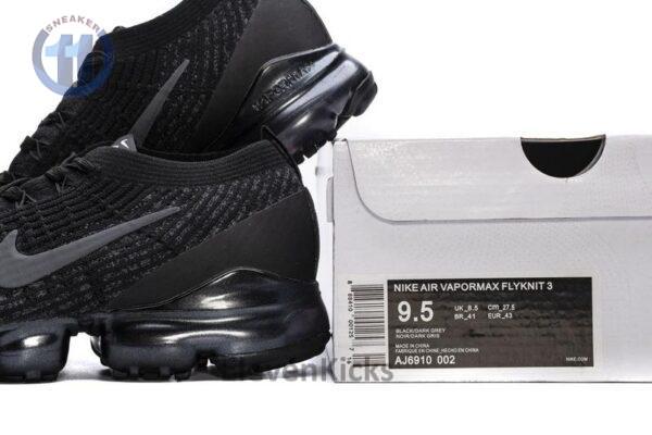 Nike Air Vapormax Flyknit 3 All Black AJ6900-004 - Image 2