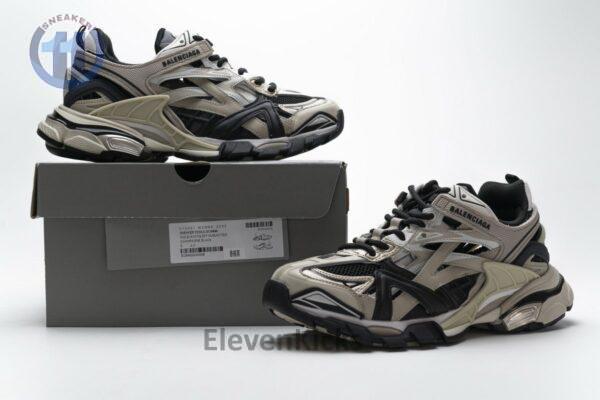 570391 W2GN9 2009 Blenciaga Track 2 Sneaker Champagne Black - Image 2