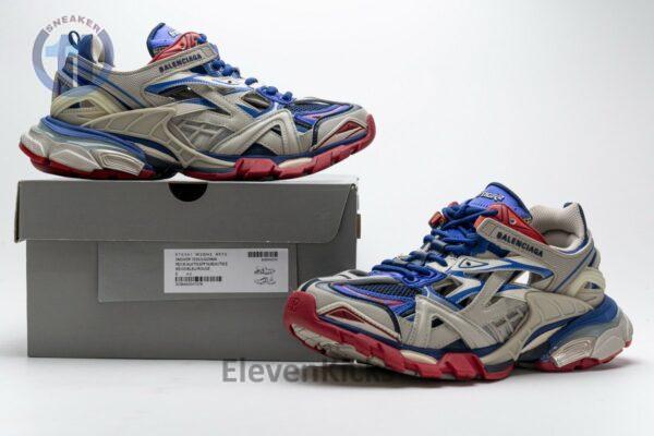 570391 W2GN2 8570 Blenciaga Track 2 Sneaker Beige Blue - Image 2