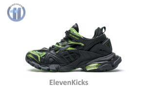 568615 W2GN1 1012 Blenciaga Track 2 Sneaker Black Green