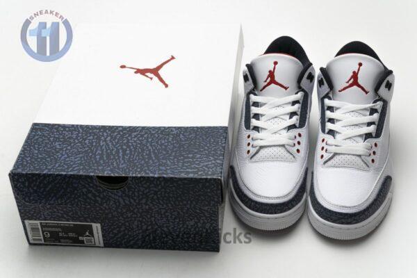 CZ6431-100 Air Jordan 3 Retro Fire Red Denim - Image 3