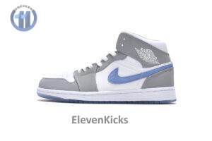 BQ6472-105 Air Jordan 1 Mid Wolf Grey Aluminum