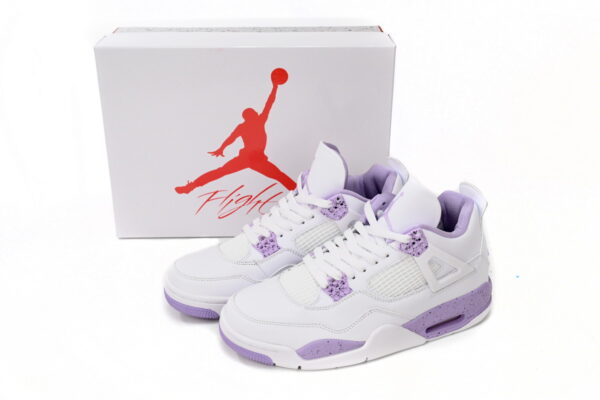 Air Jordan 4 White Purple Oreo - Image 5