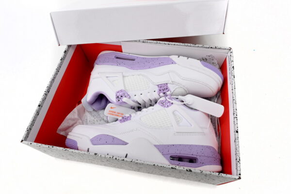 Air Jordan 4 White Purple Oreo - Image 6