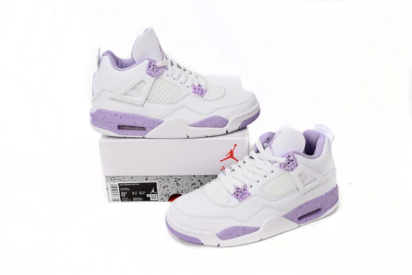 Air Jordan 4 White Purple Oreo - Image 3